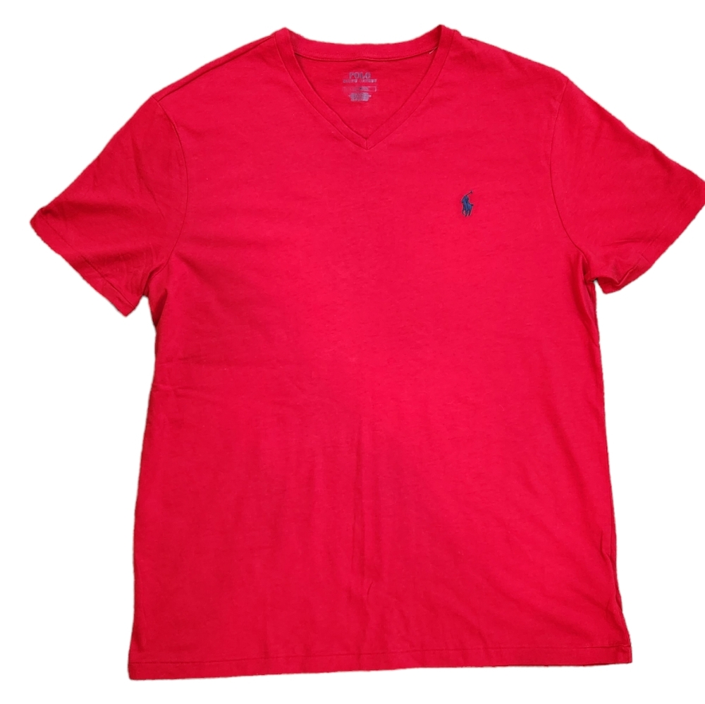 POLO RALPH LAUREN Red V-neck Tee
